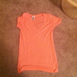 Bright orange v neck