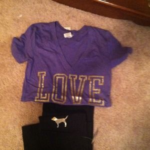 V neck and yoga boot pant set
