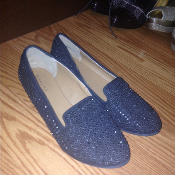 Black studded flat