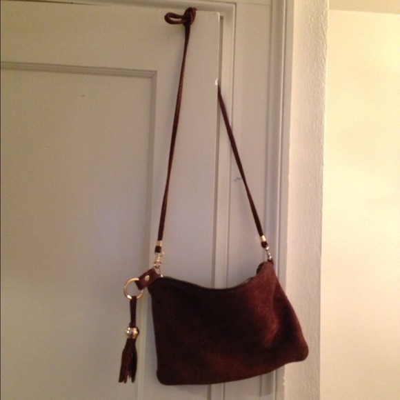 Brown/gold suede designer anya Ponorovskaya