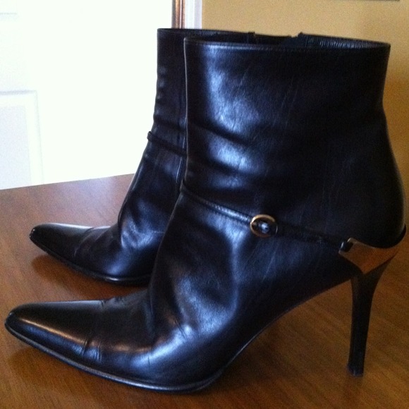 Ralph Lauren Collection Harness Ankle Boot-9.5