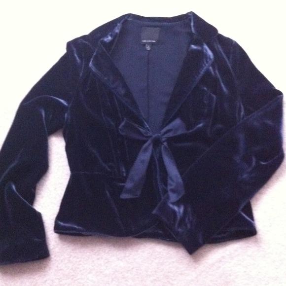 The Limited Navy Velvet Blazer.