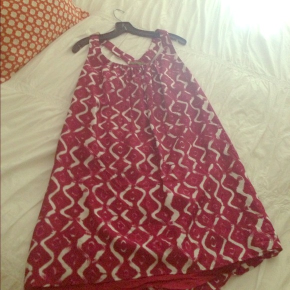 Maroon dress with detailed back