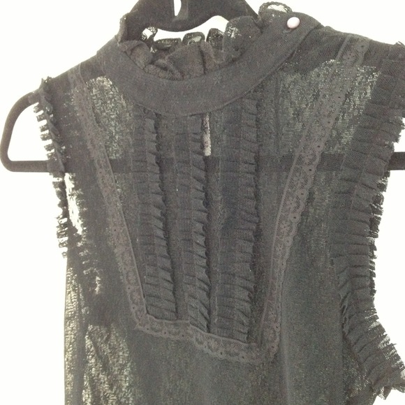 ⛔Sold bundle Free People Black lace tunic