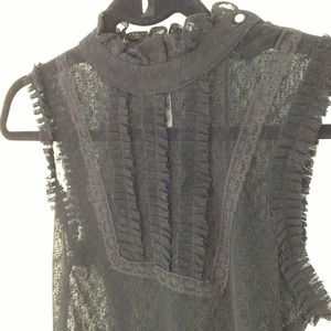 ⛔Sold bundle Free People Black lace tunic