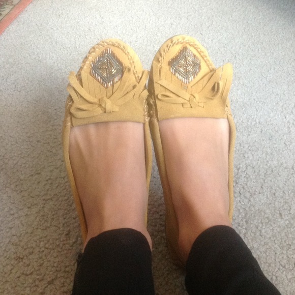 👡Cute yellow mustard flats 👡