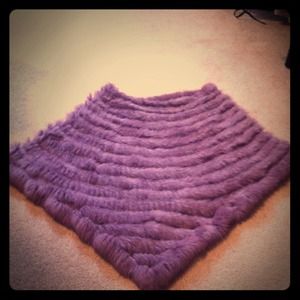 Purple Fur Poncho.
