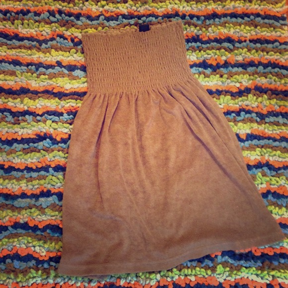 Light brown towel swim suit cover