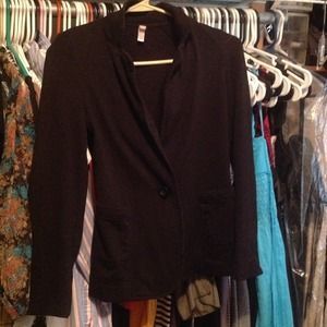 Black cotton blazer