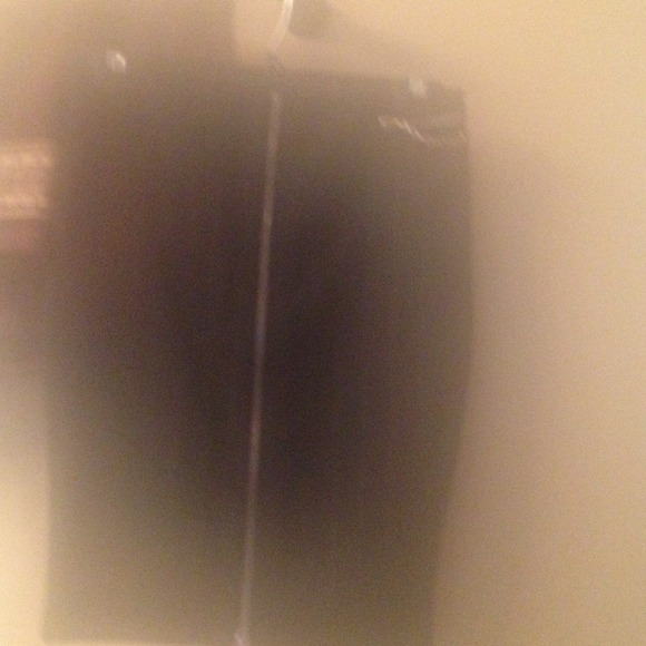 zip up pin striped skirt