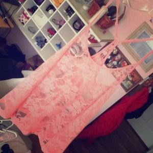 pink see-through tank.