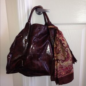 Brown Tote by Shiraleah Scarf Tie Included