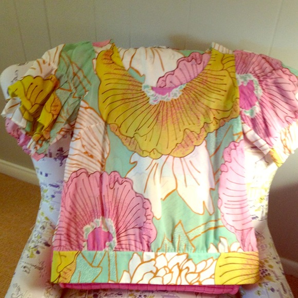 Sheer flower print top