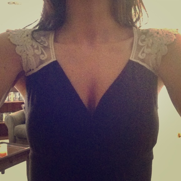 Black dress with lace