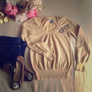🚫BUNDLED🚫 Gold Sparkle sweater