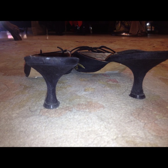 Manolo Blahnik Blk mules 37 / 7 - Picture 2 of 4