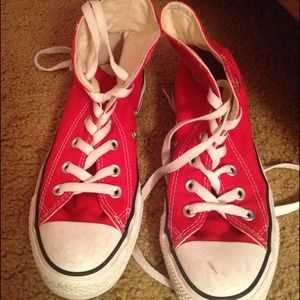 BUNDLE red high tops/ blue converse