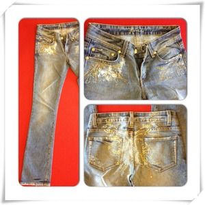 Marciano quality Fabric Denim Stone Washed Gold