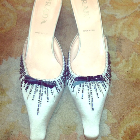 Prada Satin mules 7 1/2
