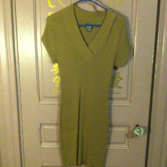 Tan sweater dress