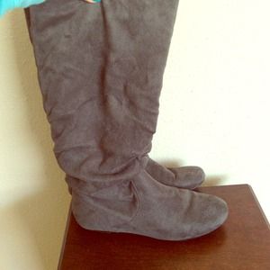 Gray boots