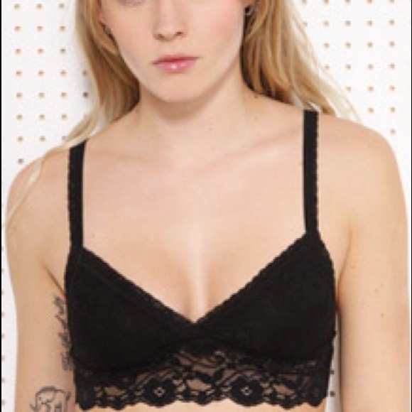 Pins and Needles Lace black bralette