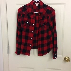 Plaid mossimo supply co. Long sleeve button up