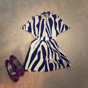 Issa London zebra print dress