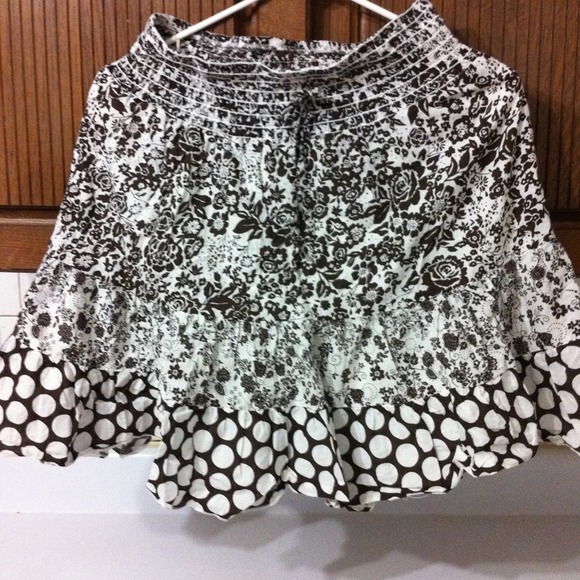 A cute brown floral skirt from Charlotte Ruse