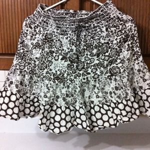 A cute brown floral skirt from Charlotte Ruse