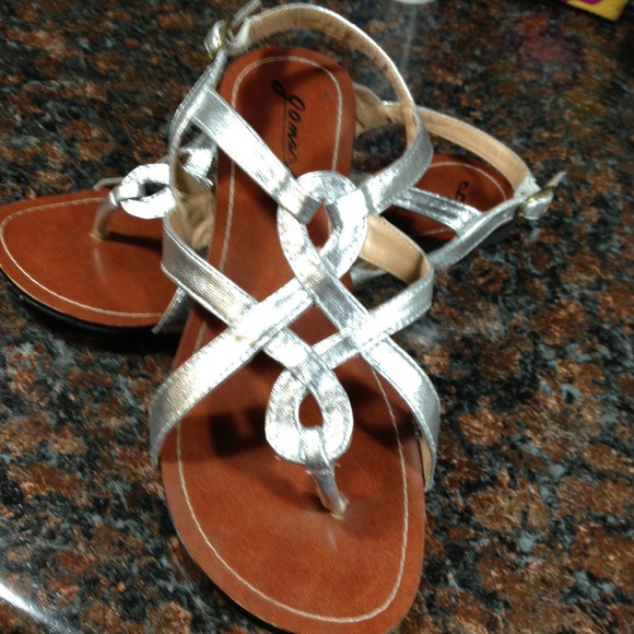 Silver sandals