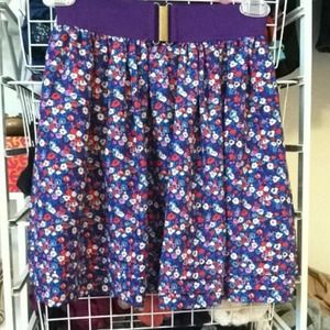 Floral elastic skirt