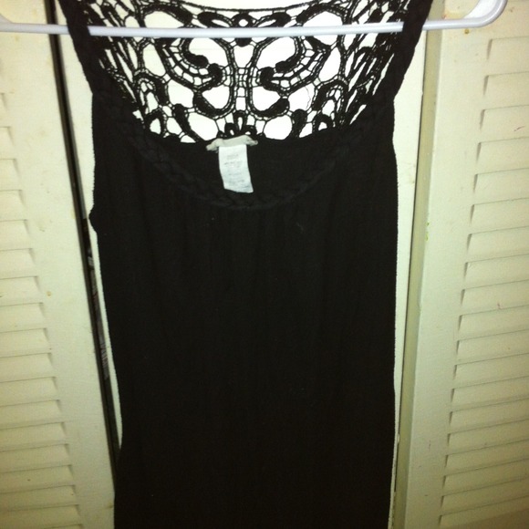 Black Spaghetti straps braided shirt