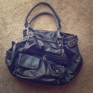 Oversized black slouch bag