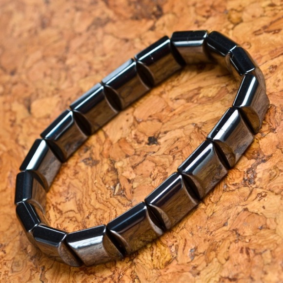Natural Hematite gemstone bracelet - Picture 1 of 4