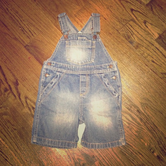 Girls Overall Denim Shorts