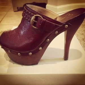👠Jessica Simpson brown platform heel❤