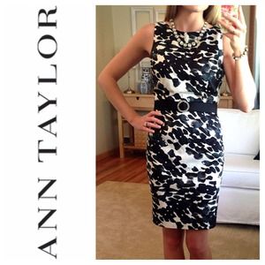 Ann Taylor Waterspot Print Sheath Dress