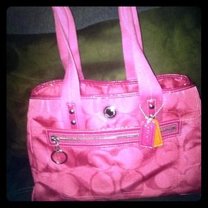 Hot pink coach purse