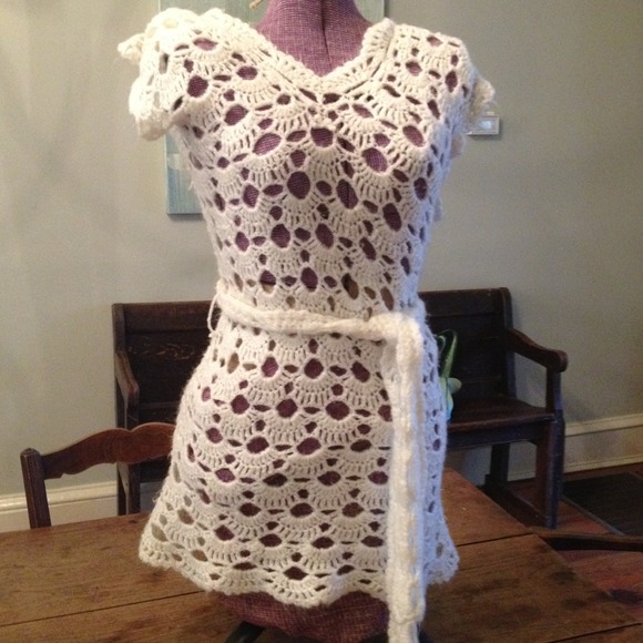 Crochet Sweater cream size S