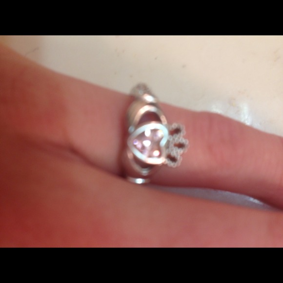 Size five silver with diamonds, October birthstone - Picture 2 of 3