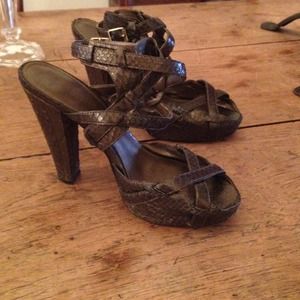 Calvin Klein snake skin heels size 7