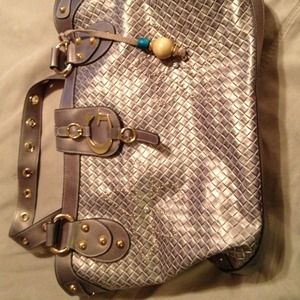 Guess tote with jeweled embellishment