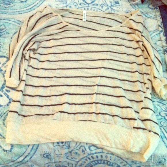 Black and nude striped tunic - Picture 1 of 1