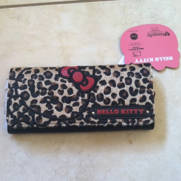 Leopard hello kitty wallet