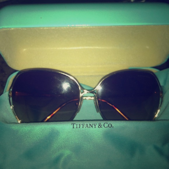 Gold Tiffany & Co. Sunglasses.