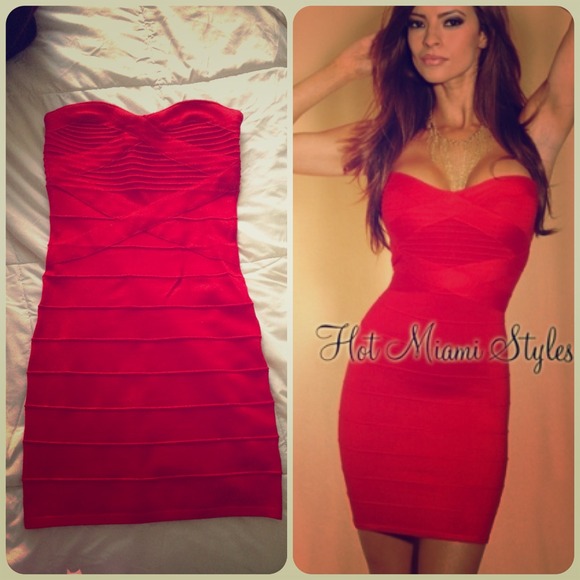 Red bandage Dress