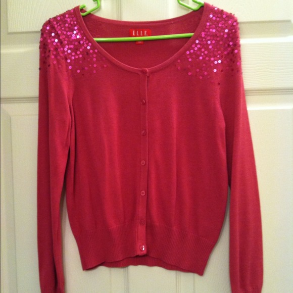 Pink cardigan with sequined shoulder detail - Picture 1 of 1