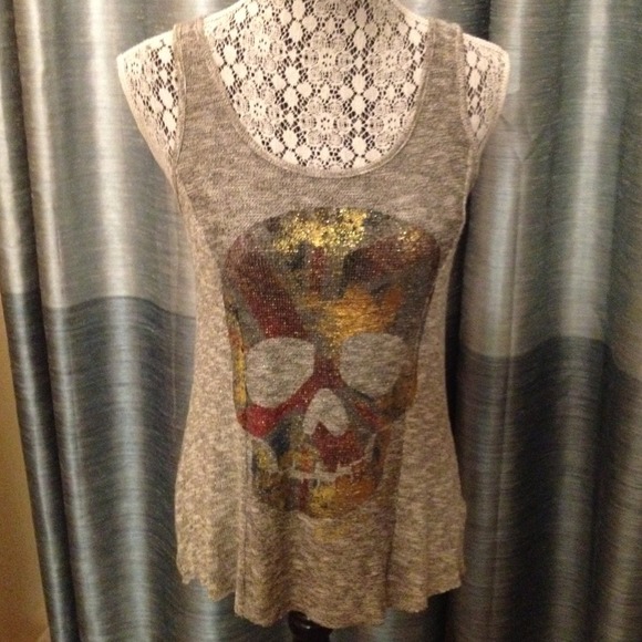 made in the USA! Tops - Awesome SKULL knit tank