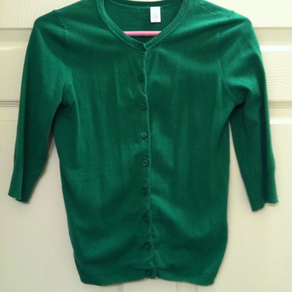 Green 3/4 cardigan